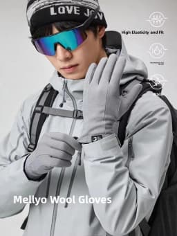Merino Wool Touchscreen Gloves Men Women Cycling Thin Outdoor Riding Windproof Mountain Climbing Lightweight Comfor