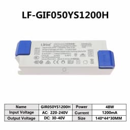 LiFud LED Driver 8W-60W High PF Transformer LF-GIRxxxYM YS Series 350mA 800mA 900mA 1000mA 1300mA 1400mA 1500mA