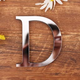 Silver Letter Acrylic 3D Mirror Wall Sticker Home Decor Alphabet Poster For Birthday Party Wedding Diy Wallpaper Peel & Stick