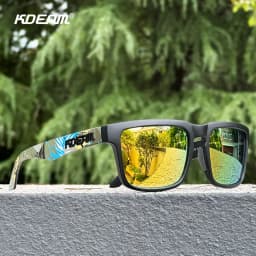 KDEAM Unisex Square Sunglasses Polarized Flash With Stylish Mirrored Pink Sun Glasses New Colors KD332