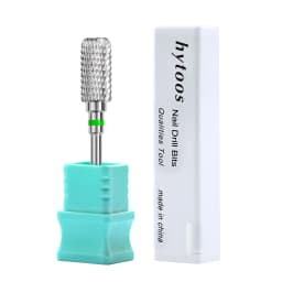 HYTOOS 13mm Barrel Carbide Nail Drill Bits Dust Proof Nail Bit 3/32 Right-handed Electric Manicure Efile Remove Acrylic Gel Tool