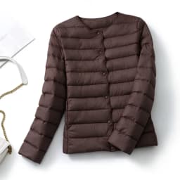Women's Ultralight Down Liner Jacket, Collarless Packable Puffer Coat, Warm Thin Winter Layer, O-Neck Portable Padded Parka
