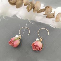Unique Red Rose Earrings Epoxy Resin Natural Rose Flower Earrings Elegant Immortal Rose Drop Earrings Wholesale Custom Packaging