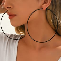 BLIJERY Trendy Oversized Hoop Earrings Big Smooth Circle Earrings Basketball Brincos Punk Style Loop Earrings for Women Jewelry