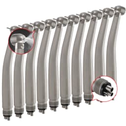 N-S-K Style Dental Fiber Optic LED E-generator Handpiece Big/Standard Head 4 Spray 4 Hole Push Button for block tooth operation