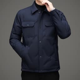 Men's 50% White Duck Down down coat 2026 winter turndown collar warm Down Jackets men fashion light and thin Jacket M-4XL