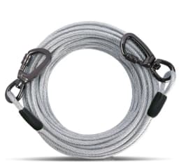 Long Tie Out Cable Dog Leash Heavy Duty Large Dog Run Cable Up to 250 Pounds Durable Big Clip for Pets Running in Outdoor Yard