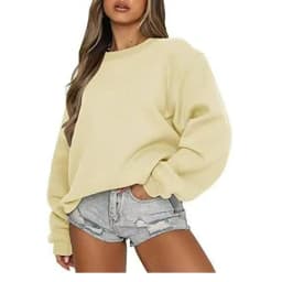 Spring Autumn Women's sweatshirt daily Casual Pullover Solid Color Sportswear comfort O-Neck Tops Loose long sleeve sweatshirt