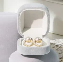 Raised Top Jewelry Box Flannelette Ring Box Simple Earrings Pendant Bracelet Jewelry Storage Box