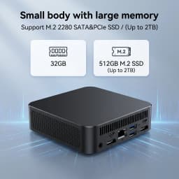 2026 New Portable Gaming Mini PC Intel N150 Core i3 6th Office/home Computer BT5.2 Wi-Fi 6 Mini PC 16/32GB RAM 2TB SSD Computer