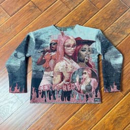 Sweatshirt Y2K Clothes American Gothic Hip Hop 3D Digital Graphics Oversized Sweatshirt Mens Womens Round Neck Long Sleeve Tops