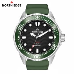 NORTH EDGE 2025 New TRITON Solar Powered Dive Watch Men Luxury Quartz Watches For Men 316L Stainless Steel Case Waterproof 300M