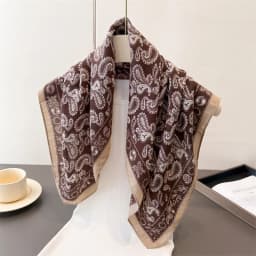 2026 New Red Cotton Linen Scarf Women's Small Square Fashion Neck Protection Versatile Gift for Mom Head Scarf