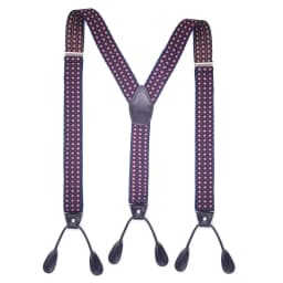 3.5 X 120cm Button Suspenders Men Braces Dark Brown Leather Vintage Pants Strap Belt for Trouser Jockstrap Hombre Suspensorios