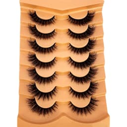 New 7 Pairs of Thick, 3D Simulation Mink Fur Fake Eyelashes Short, Dramatic Fake Eyelashes Wholesale Full Line Fake Eyelash Make