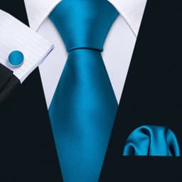 Designer Silk Men Tie Set Blue Teal Green Necktie Handkerchief Cufflinks Wedding Business Gift Dropship Barry. Wang A-5981