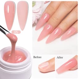 AWStorG Hema Free Poly Nail Gel 30ML Acrylic Gel Finger Extension Transparent Nail Art Extension Quick Building Soak Off UV