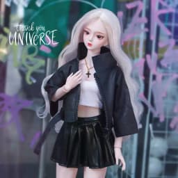 60cm BJD Doll's Clothes Skirts 1/3 bjd Wakatide's Winter Leather Suit fullset cloth for 60cm BJD Doll