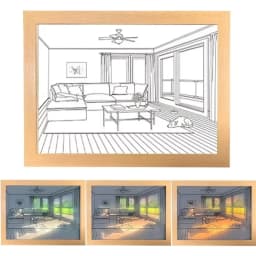 Decorative LED Night Light Painting USB Plug Dimming Wall Artwork Table Lamp Gift Indoor Sunlight Window Photo Night Luminous