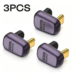 NNBILI 1/5PCS PD 240W USB C 180° Adapter U Shape Type C Male to Female 40Gbps Connector for Thunderbolt MacBook Laptop Tablet