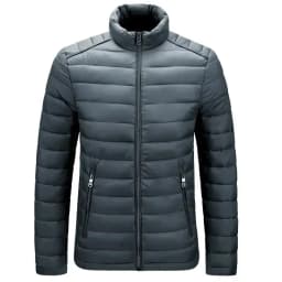 Lightweight Padded Hooded Jacket for Men Long Style Baseball Collar down Jacket Youth Fashion Other Fillings