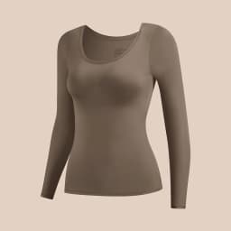 FINETOO Thermal Underwear Set Built‑in Bra Pads Seamless Thin Warm Long High Elasticity Ladies Winter Thermal Suit No Wear Bra