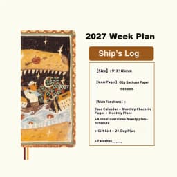 Kinbor 2027 Weekly Planner Pocket Size Notebook Week Plan Notepad Schedule Planning Book Punch Efficiency Manual Daily Writing