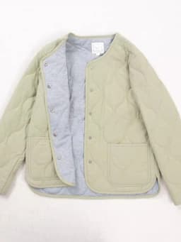 Artistic Japanese Sle Women's Cotton Jaet Thin round Ne ort Coat Inner Wear Small Size Autumn Winter Faion Commute