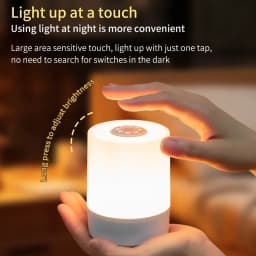 Rechargeable Led Night Light with Remote Control Timing Dimmable Table Lamp Baby Nursery Bedside Sleeping Reading Touch Switch