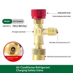 HS R410a R22 Air Conditioning Safety Valve Adapter Professional Refrigeration Tool for AC Technicians