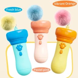 Electric Cat Teaser Catapult Retrievable Launch Teasing Stick Toy Boredom Relief Interactive Cat Paw Printed Wand Smart CatToy