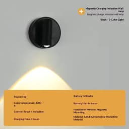 LED light magnetic USB Rechargeable Wall Light Spotlight Motion Sensor Led Reading Light With Touch Switch Dimmable Bedside Lamp