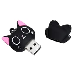 Hot Sale Pendrive Cute Cartoon Cat USB 2.0 Flash Drive 16GB 32GB 64GB 128GB Pen Drive Creative Memory Stick 100% True Capacity