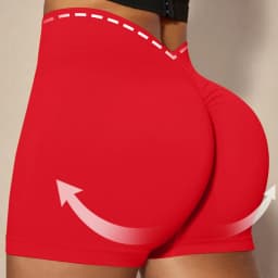 Women Gym V Back Shorts Athletic Butt Lifting Workout Biker Solid Yoga Pants Leggins Sports Fitness Scrunch Short Tights
