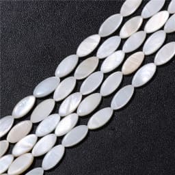 15X6mm Long Stripe Shell Beads Point Stick Mother of Pearl Shell Slice Loose Beads for DIY Making Jewelry Necklace Accessories