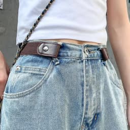 New No Buckle Stretch Buckless Belt Invisible Elastic Waist Belt Unisex for Jeans Pants, Lazy Belts for Women Men