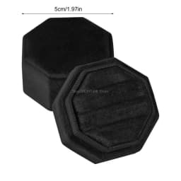 3 Rings Octagonal Display Box Dustproof Rings Storage Box Suitable for Proposals
