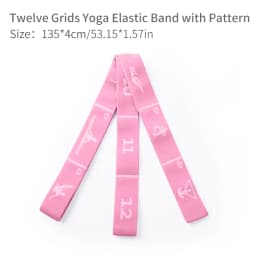 Yoga Stretching Straps with 8/10/12 Loops for dnace, Physical Therapy, Elastic Stretch Bands for Pilates, Gymnastics, Ballet