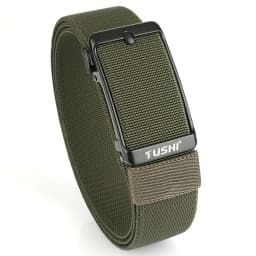 TUSHI New Elastic Belt For Men Automatic buckle Alloy Quick Release Strong Outdoor Casual Belt Tight Nylon Stretch Waistband