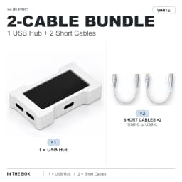 HMLAB ZNEO Gaming USB Hub - 2-to-3 Port, 8K Hz, Independent Power, With Screen, Trendy for Gaming Ambience Desk Setup