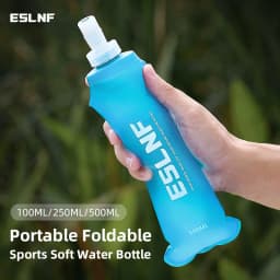 ESLNF 500ml Collapsible Water Bladder Soft Water Bag BPA‑Free Food Grade Leak‑Proof Portable Running Cycling Camping Hydration