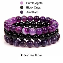 3Pcs/set 8mm Natural Stone Beads Bracelet Set Pink Zebra Rhodonite Moonstone Agates Hematite Bracelets For Women Men Jewelry
