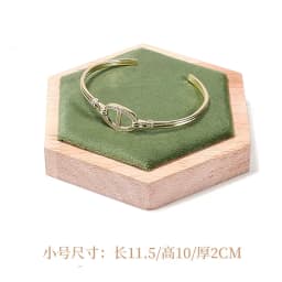 Solid Wood Green Velvet Jewelry Display Stand for Ring Stud Necklace Pendant Bracelet Storage and Display Rack