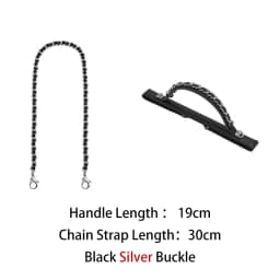 Cowhide Leather Chain Top Handle,Wear-through Handle Replacement Accessories Compatible with WOC Wallet On Chain Bag
