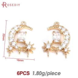 High Quality 18K Gold Color Brass and Zircon More Style Earrings Connect Charms Pendants Jewelry Making Diy Findings Accessories