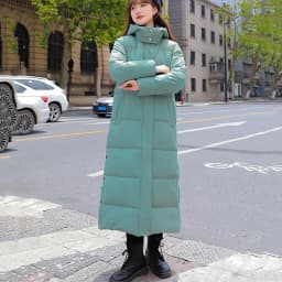 New Female Down Cotton Coat Loose Hooded Parka Overcoat Long Winter Jacket Women Clothes Warm Padded Jackets Oversized Outerwear