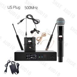 Qlxd B58 Headband Lavalier Professional Wireless Microphone Set Stable Transmission Suitable for Stage Performance Equipment