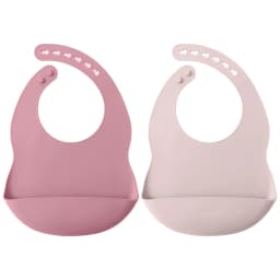 2PCS Toddler Silicone Breastplate Baby Bib Waterproof Solid Color Infant Bibs Newborn Feeding Burp Cloth Drooling Scarf