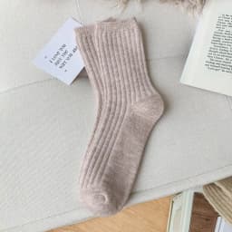 2022 New Winter Thicker Cashmere Wool Women Socks Casual japanese fashion Solid Color Long Sock Girls Thermal Warm Crew Sock