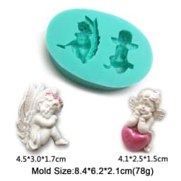 Angel Cupid Model Fondant Silicone Mold Chocolate Sugar Cupcake Baking Cake Decorating Tools Resin Gypsum Handmade Epoxy Mould